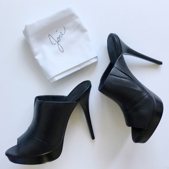 leather platform mules